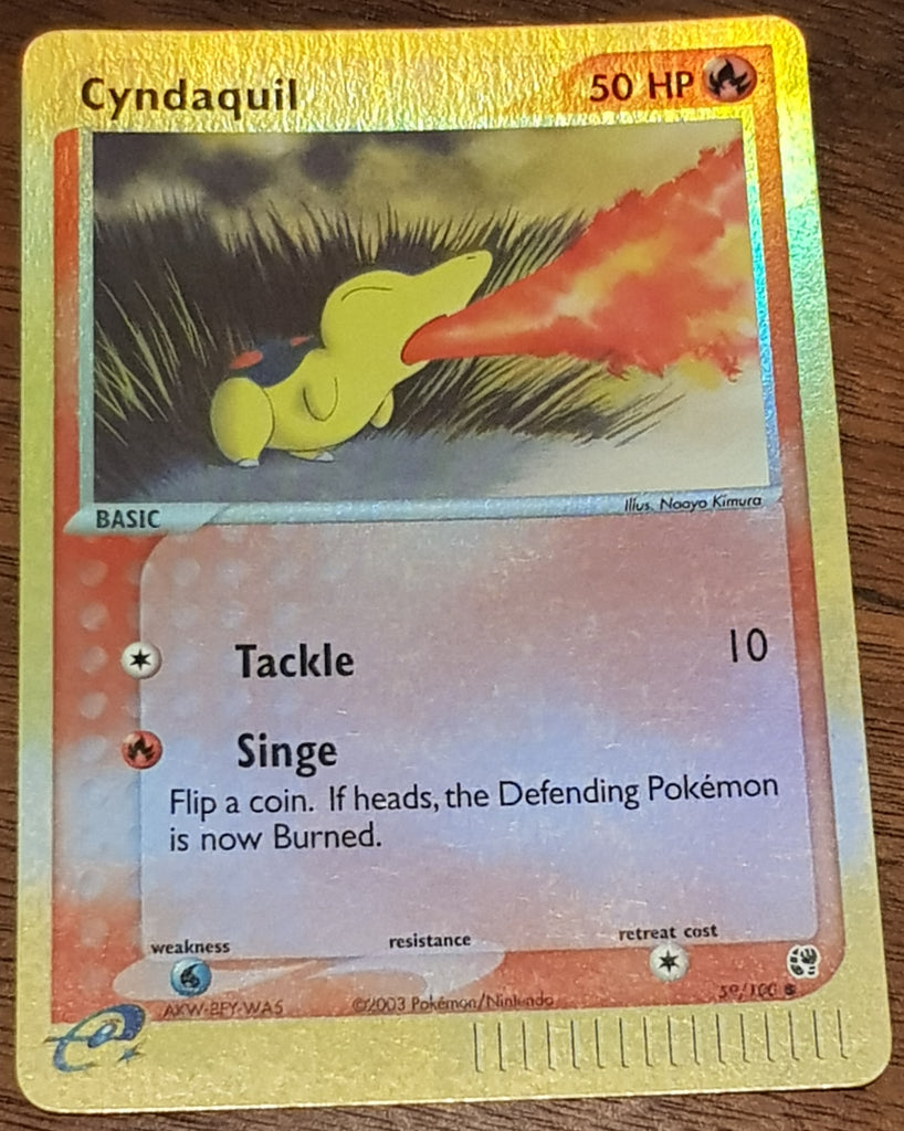 Pokemon EX Sandstorm Cyndaquil #59/100 Reverse Holo Trading Card – Rotterdam Comics