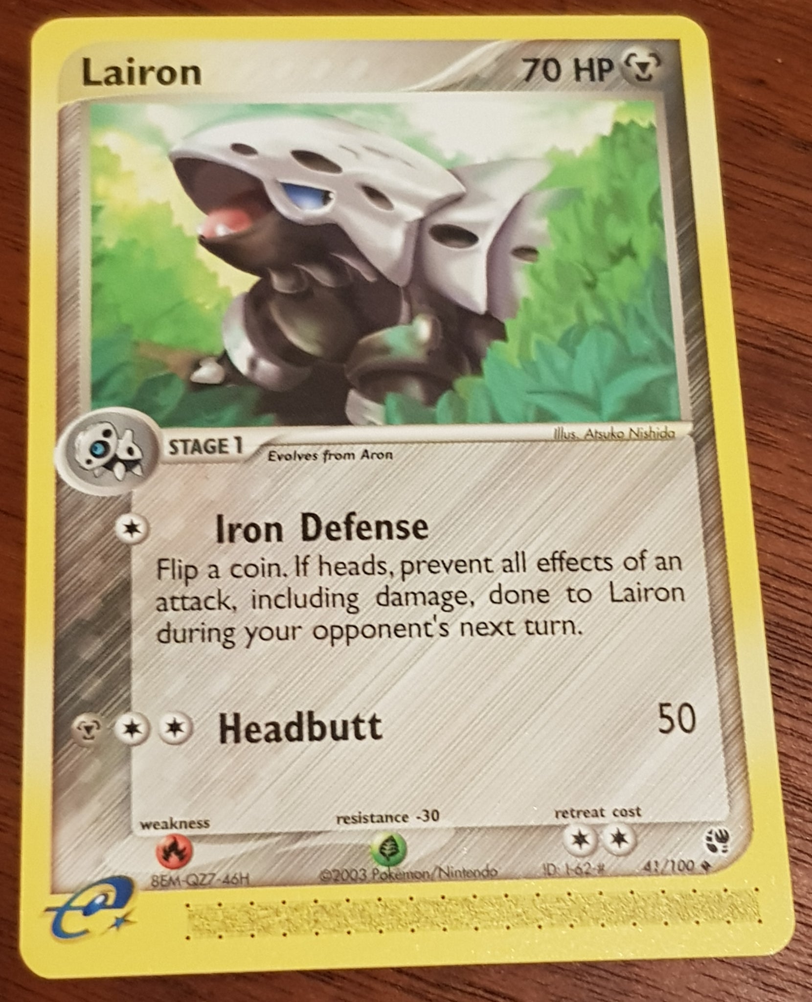 Pokemon EX Sandstorm Lairon #41/100 Non-Holo Trading Card