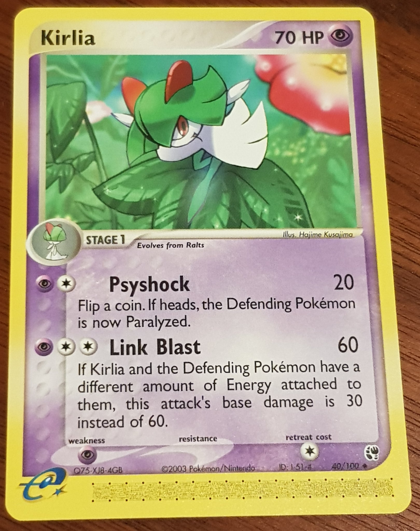 Pokemon EX Sandstorm Kirlia #40/100 Non-Holo Trading Card