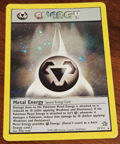 Pokemon Neo Genesis Metal Energy #19/111 Holo Trading Card