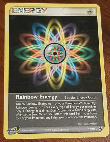 Pokemon EX Ruby and Sapphire Rainbow Energy #95/109 Non-Holo Trading Card