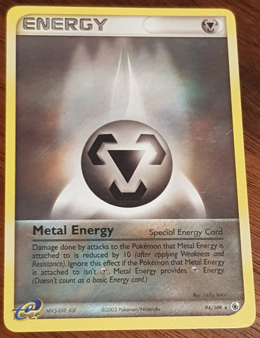 Pokemon EX Ruby and Sapphire Metal Energy #94/109 Non-Holo Trading Card