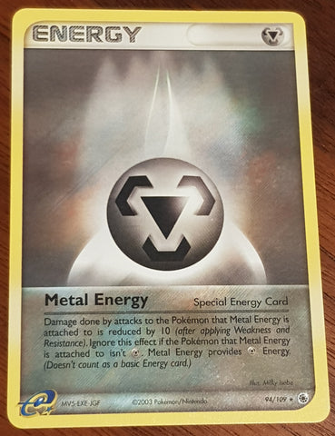 Pokemon EX Ruby and Sapphire Metal Energy #94/109 Non-Holo Trading Card