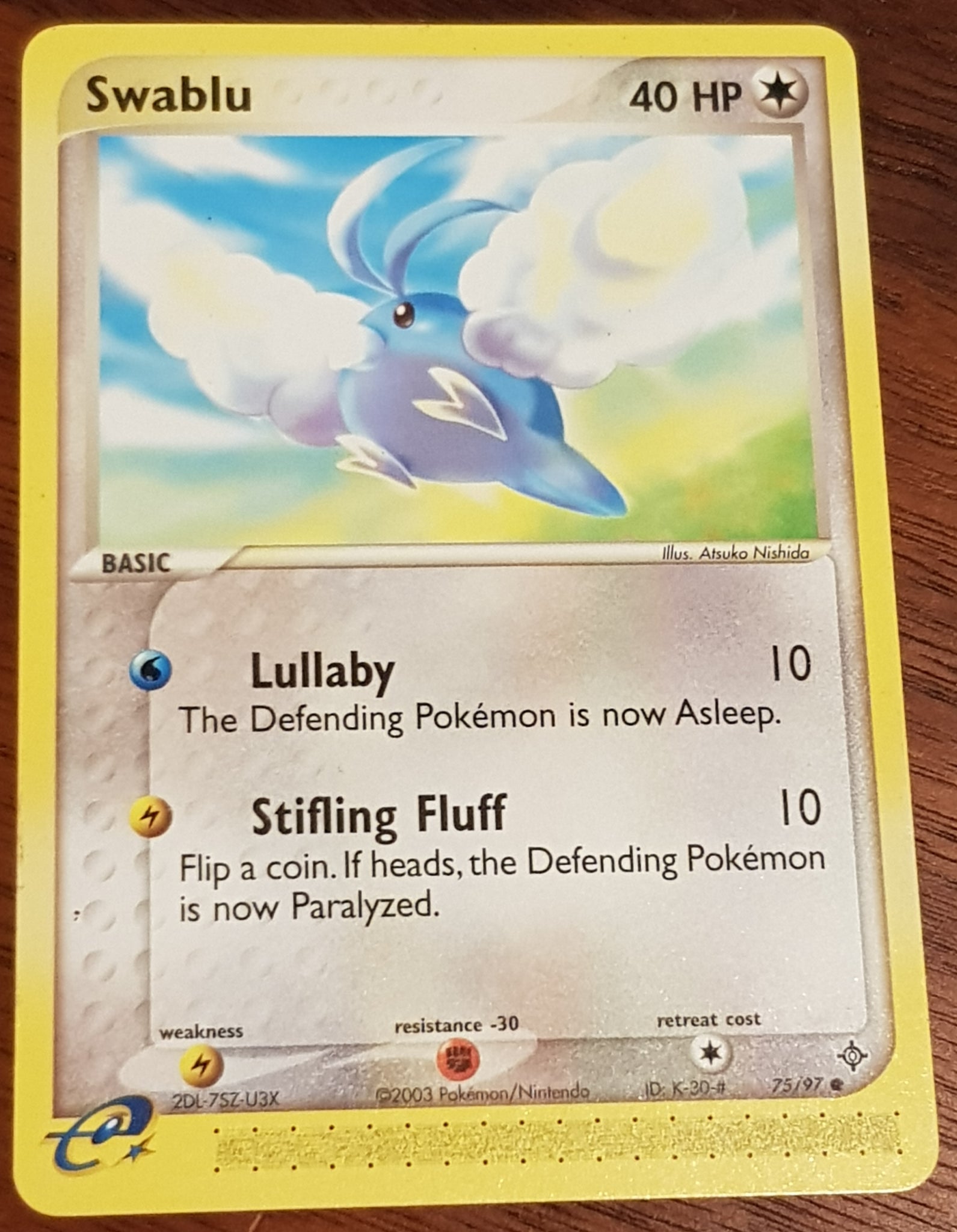 Pokemon EX Dragon Swablu #75/97 Non-Holo Trading Card