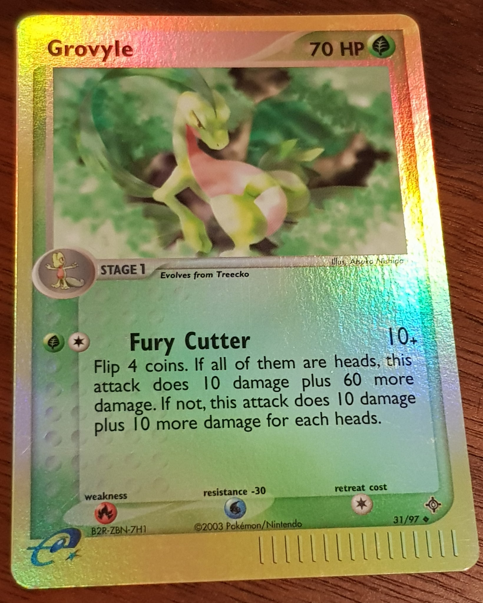 grovyle pokemon card Pokemon EX Dragon Grovyle #31/97 Reverse Holo Trading Card