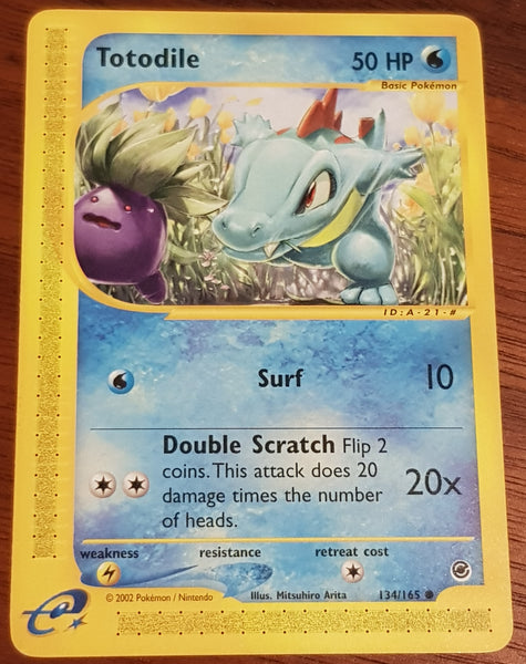 Pokemon Expedition Totodile #134/165 Non-Holo Trading Card