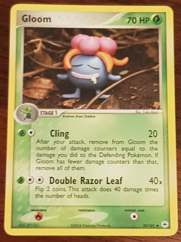 Pokemon EX Hidden Legends Gloom #35/101 Non-Holo Trading Card