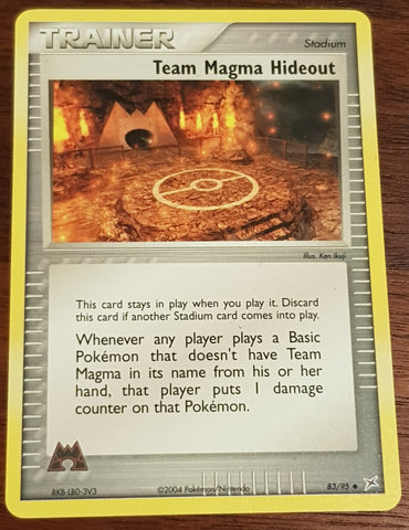 Pokemon EX Team Magma vs Team Aqua Team Magma Hideout #83/95 Non-Holo Trading Card
