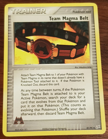 Pokemon EX Team Magma vs Team Aqua Team Magma Belt #81/95 Non-Holo Trading Card