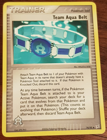 Pokemon EX Team Magma vs Team Aqua Team Aqua Belt #76/95 Non-Holo Trading Card