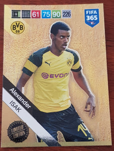 2018 Panini Adrenalyn FIFA 365 Alexander Isak Limited Edition Trading Card