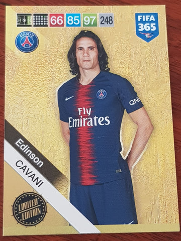 2018 Panini Adrenalyn FIFA 365 Edinson Cavani Limited Edition Trading Card
