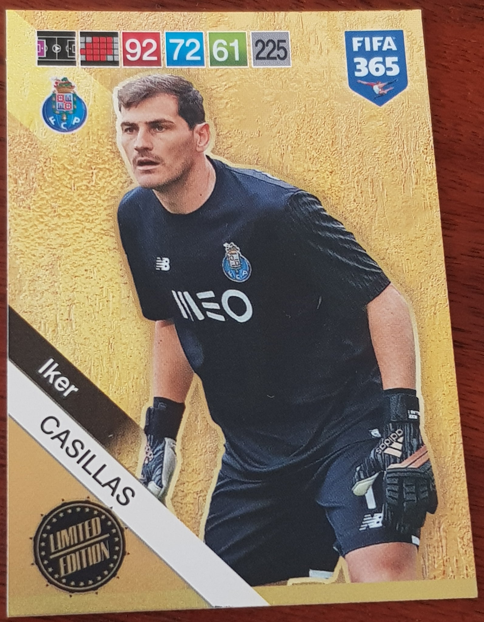 2018 Panini Adrenalyn FIFA 365 Iker Casillas Limited Edition Trading Card