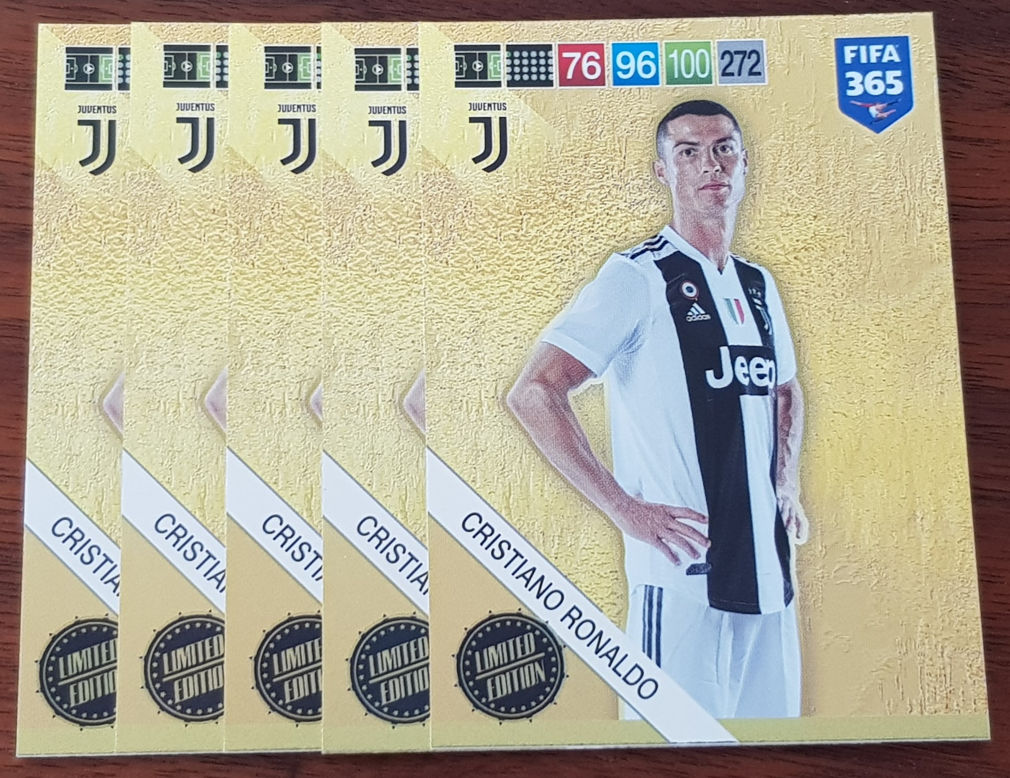 ronaldo limited edition card 2018 2018 Panini FIFA 365 Cristiano Ronaldo Limited Edition Trading Card Lot (5x)