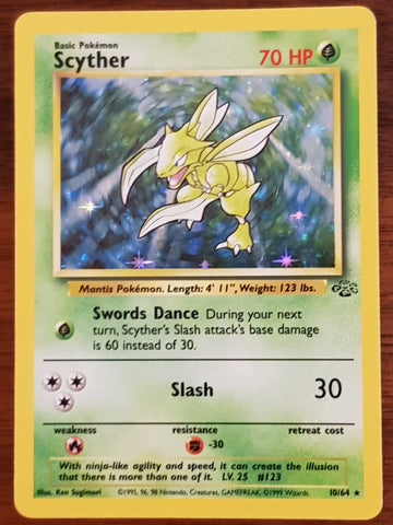 Pokemon Jungle Scyther #10/64 Holo Trading Card