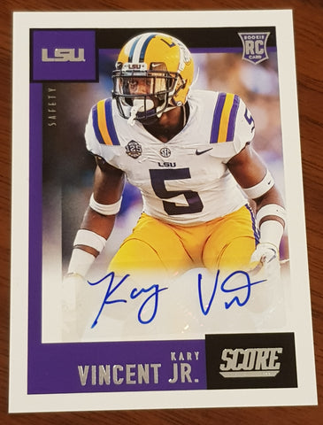 2021 Panini Chronicles Score Draft Picks Kary Vincent Jr. #SA-KVI Rookie Autograph