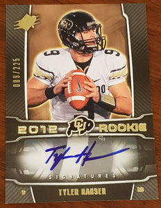 2012 Upper Deck SPX Football Rookie Signatures Tyler Hansen #116 Autograph Card