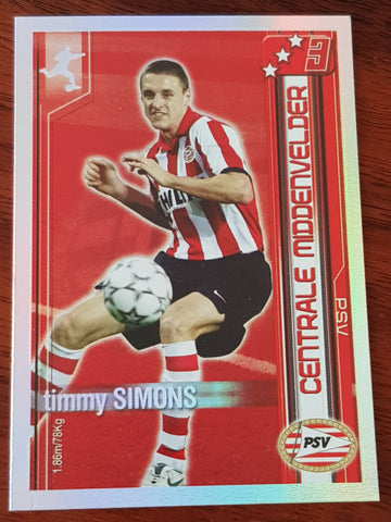 2007-08 All-Stars Eredivisie Timmy Simons Foil Trading Card