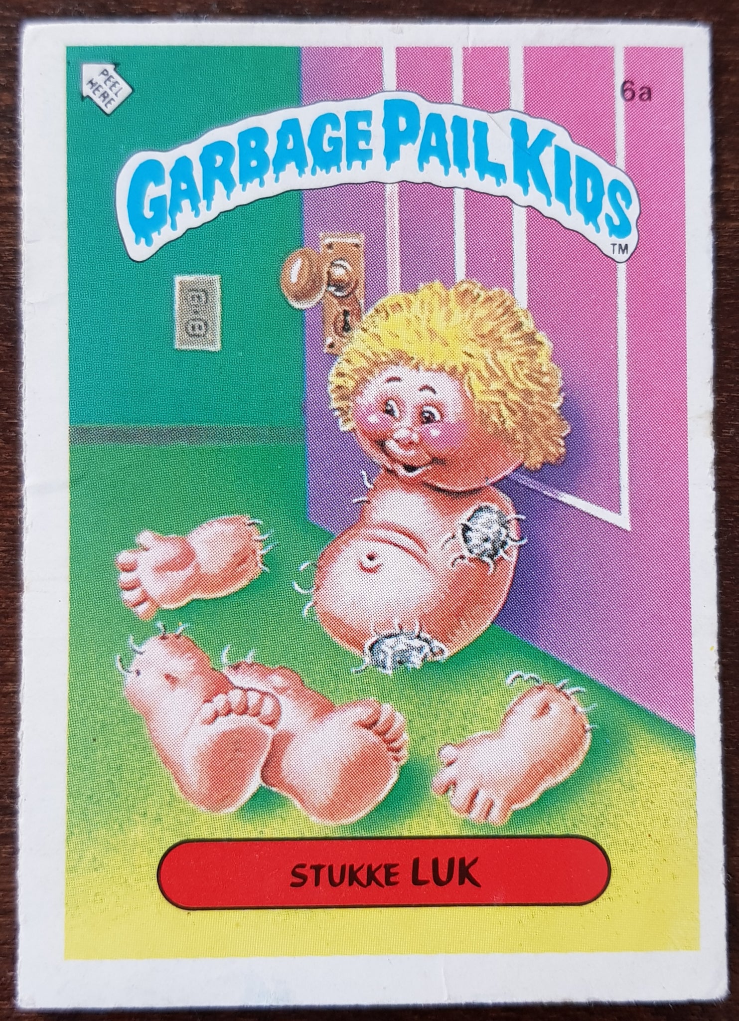 Garbage Pail Kids Dutch Series 1 #6a - Stukke Luk Sticker