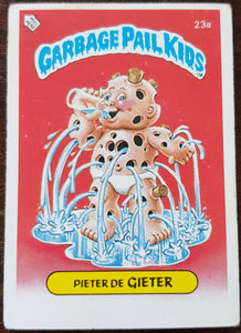 Garbage Pail Kids Dutch Series 1 #23a - Pieter de Gieter Sticker