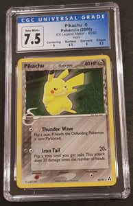 Pokemon EX Legend Maker Pikachu #93/92 CGC 7.5 Secret Rare Holo Trading Card