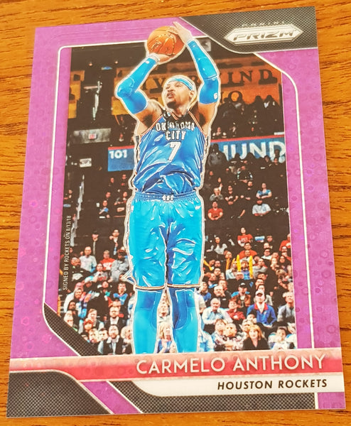 2018-19 Panini Prizm Carmelo Anthony #59 Fast Break Disco #/75 Trading Card