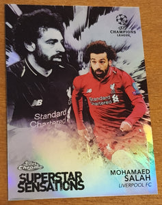 2018-19 Topps Chrome UEFA Champions League Mohamed Salah #SS-MS Superstar Sensafions Trading Card