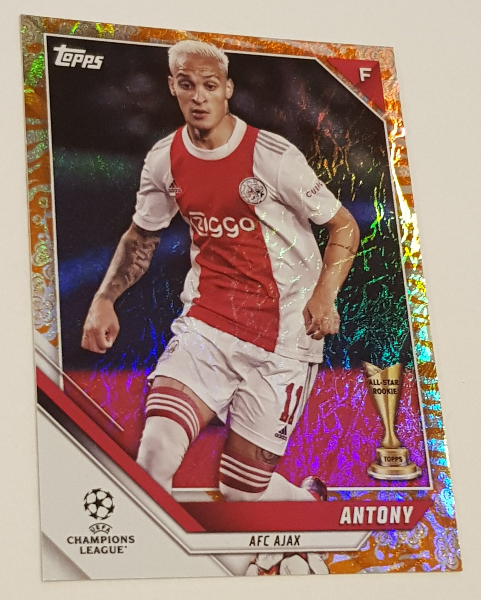 2021-22 Topps UEFA Champions League Jade Edition Antony #82 Year of the Tiger Parallel /75 Trading Card