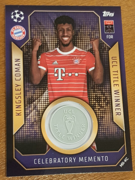 2022-23 Topps Match Attax Celebratory Memento Kingsley Coman #MR-KC Relic Trading Card