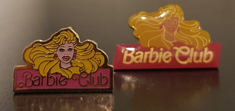 (2) Vintage 80's/90's Barbie Club - Enamel Pin Design Lot