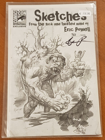 Sketches from the Sick and Twisted Mind of Eric Powell NM+ Signed & Numbered SDCC Exclusive