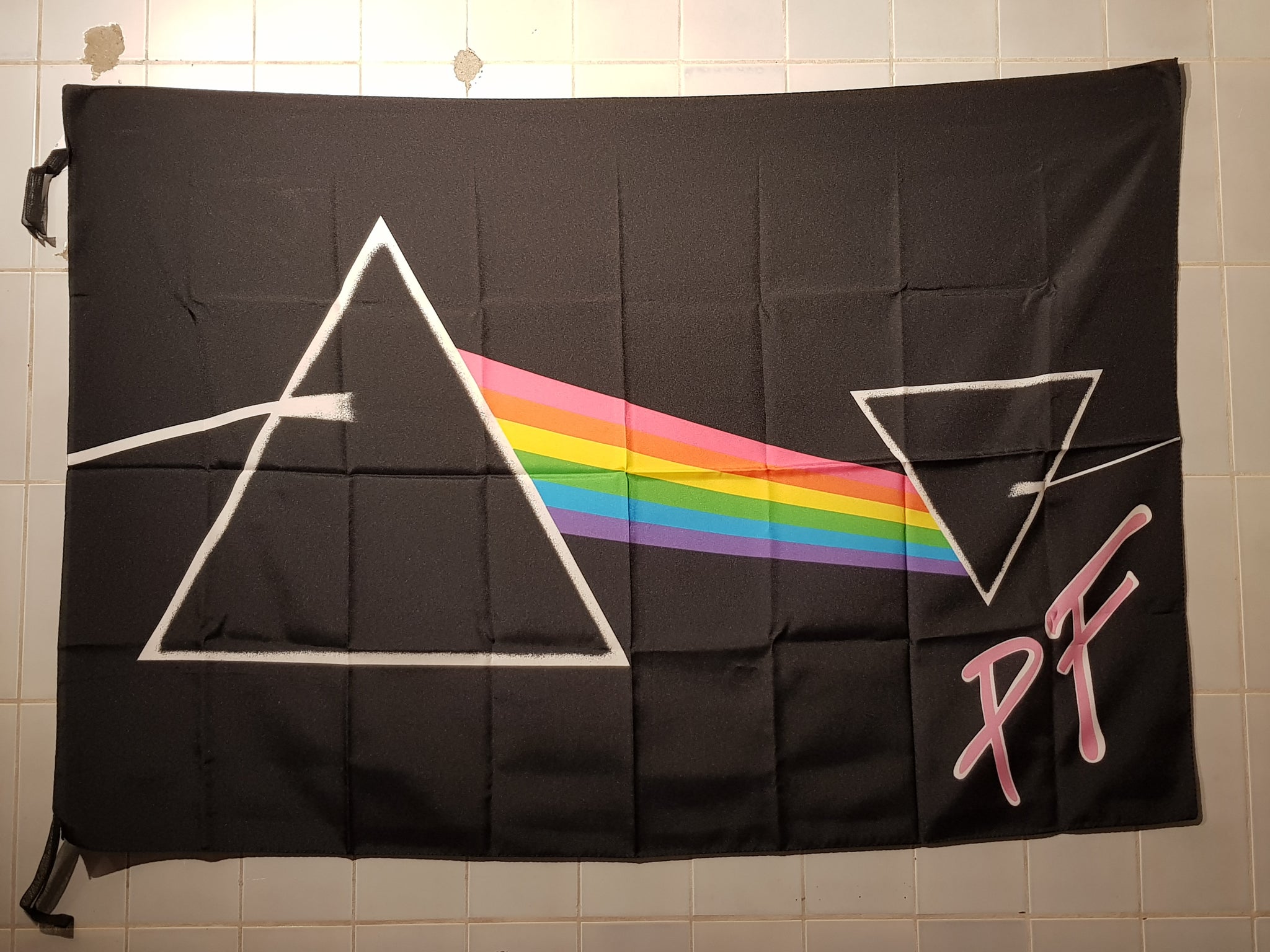 Vintage Pink Floyd Dark Side of the Moon 39x29" Band Flag