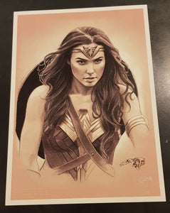 Wonder Woman Gal Gadot - Ruiz Burgos Limited Edition Print (Remarked)