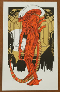 Alien Xenomorph II - Tyler Stout Handbill Mini Print