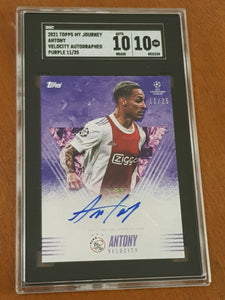 2021 Alphonso Davies - My Journey Curated Set Antony #/25 SGC 10/10 Autograph Card