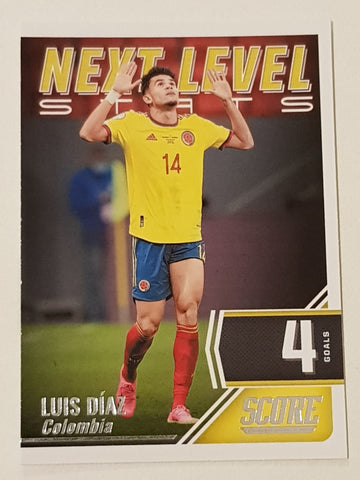 2021-22 Panini Score FIFA Next Level Stats Luis Diaz #17 Trading Card