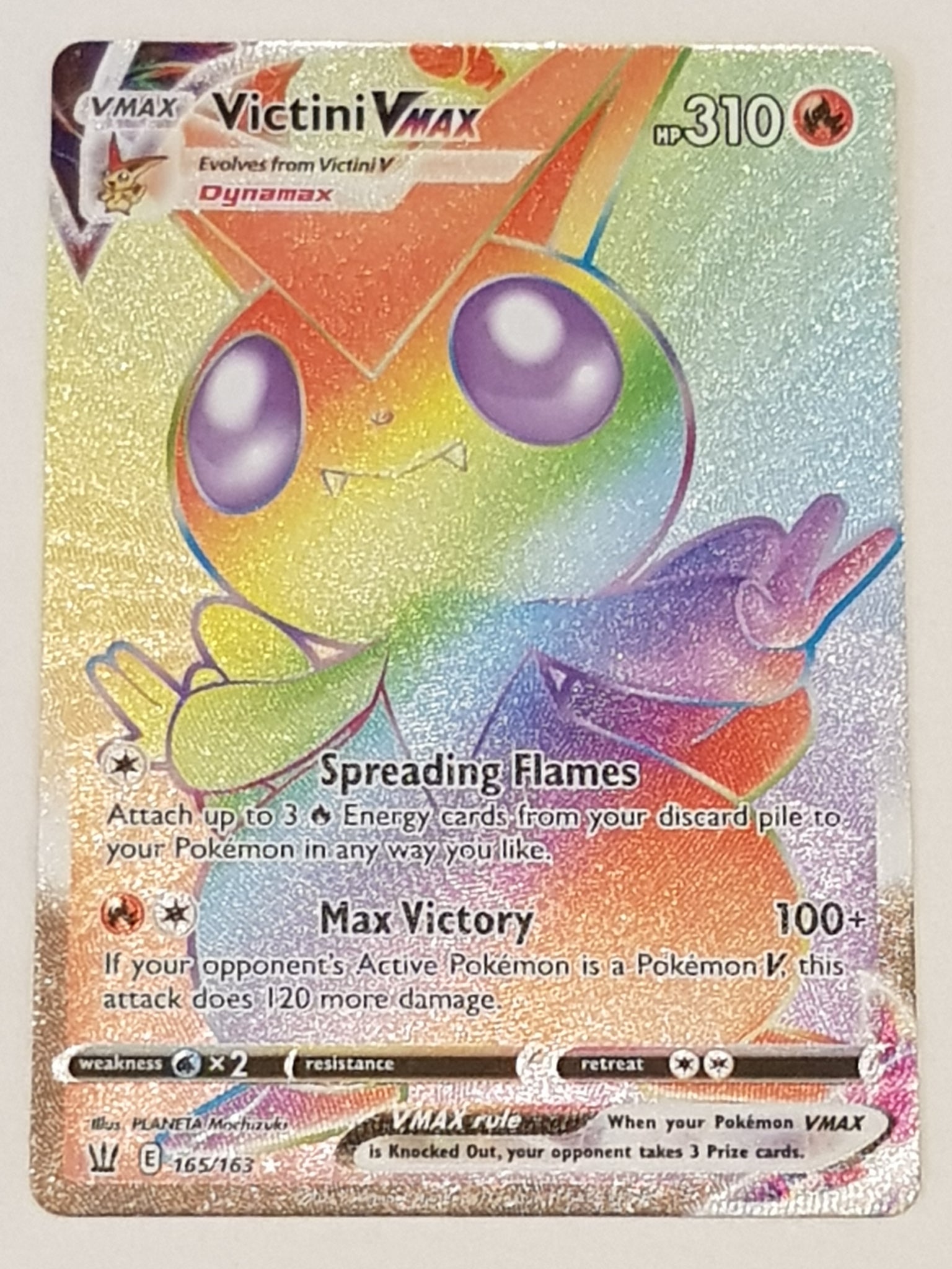 Pokemon Sword and Shield Battle Styles - Victini Vmax #165/163 Secret Rare Foil Trading Card