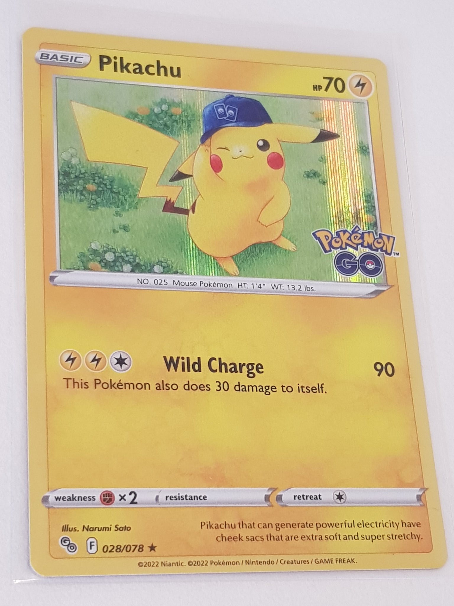 Pokemon Go Pikachu #28/78 Holo Trading Card Pokemon Go Pikachu #28/78 Holo Trading Card
