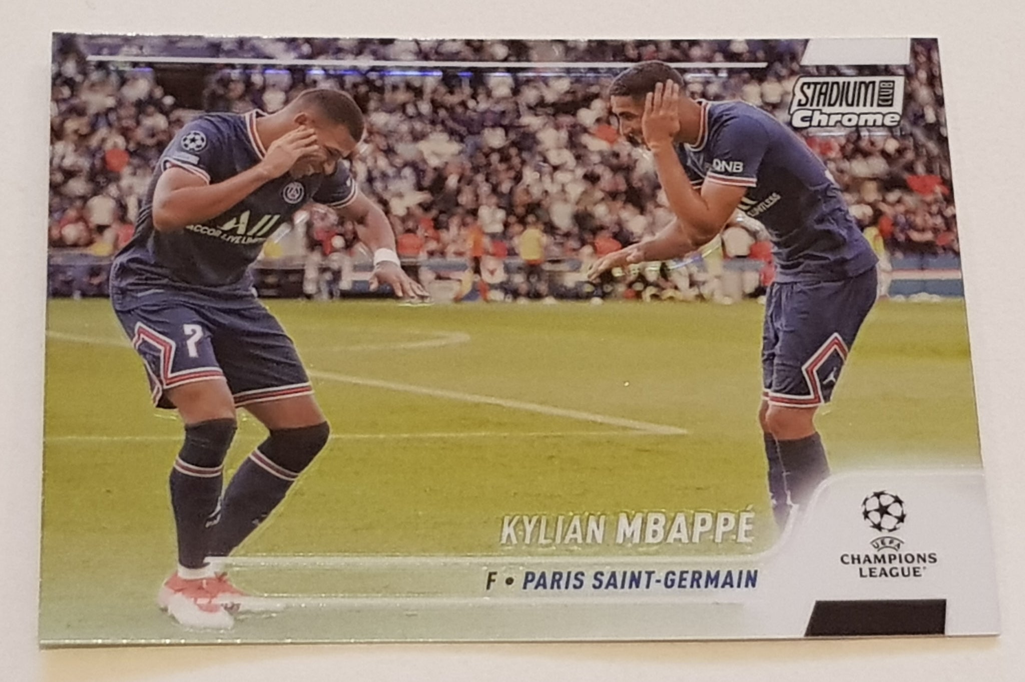 2021-22 Topps Stadium Club Chrome Champions League Kylian Mbappe #75 Trading Card