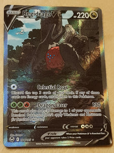 Pokemon Sword and Shield Silver Tempest Regidrago V #184/195 Holo Trading Card
