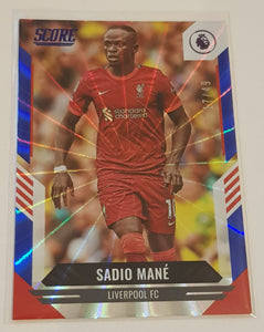 2021-22 Panini Score Premier League Sadio Mané #38 Blue Laser Parallel /49 Trading Card