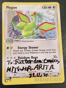 Pokemon EX Dragon Flygon #4/97 Holo Trading Card (Signed by Mitsuhiro Rotterdam Comics Pokemon EX Dragon Flygon #4/97 Holo Trading Card (Signed by Mitsuhiro Rotterdam Comics