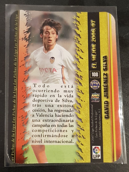 2008 Las Fichas de La Liga Mundicromo David Silva #108 Refractor Trading Card