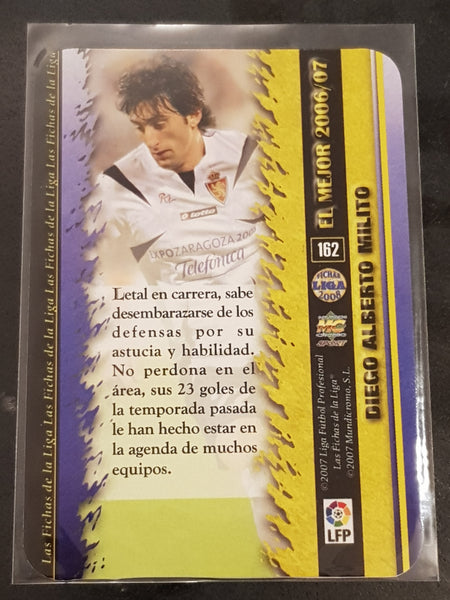 2008 Las Fichas de La Liga Mundicromo Diego Milito #108 Refractor Trading Card