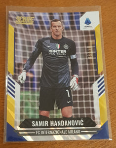 2021-22 Panini Score Serie A Samir Handanović #1 Gold Lava Parallel /10 Trading Card