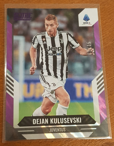 2021-22 Panini Score Serie A Dejan Kulusevski #84 Purple Lava Parallel /15 Trading Card