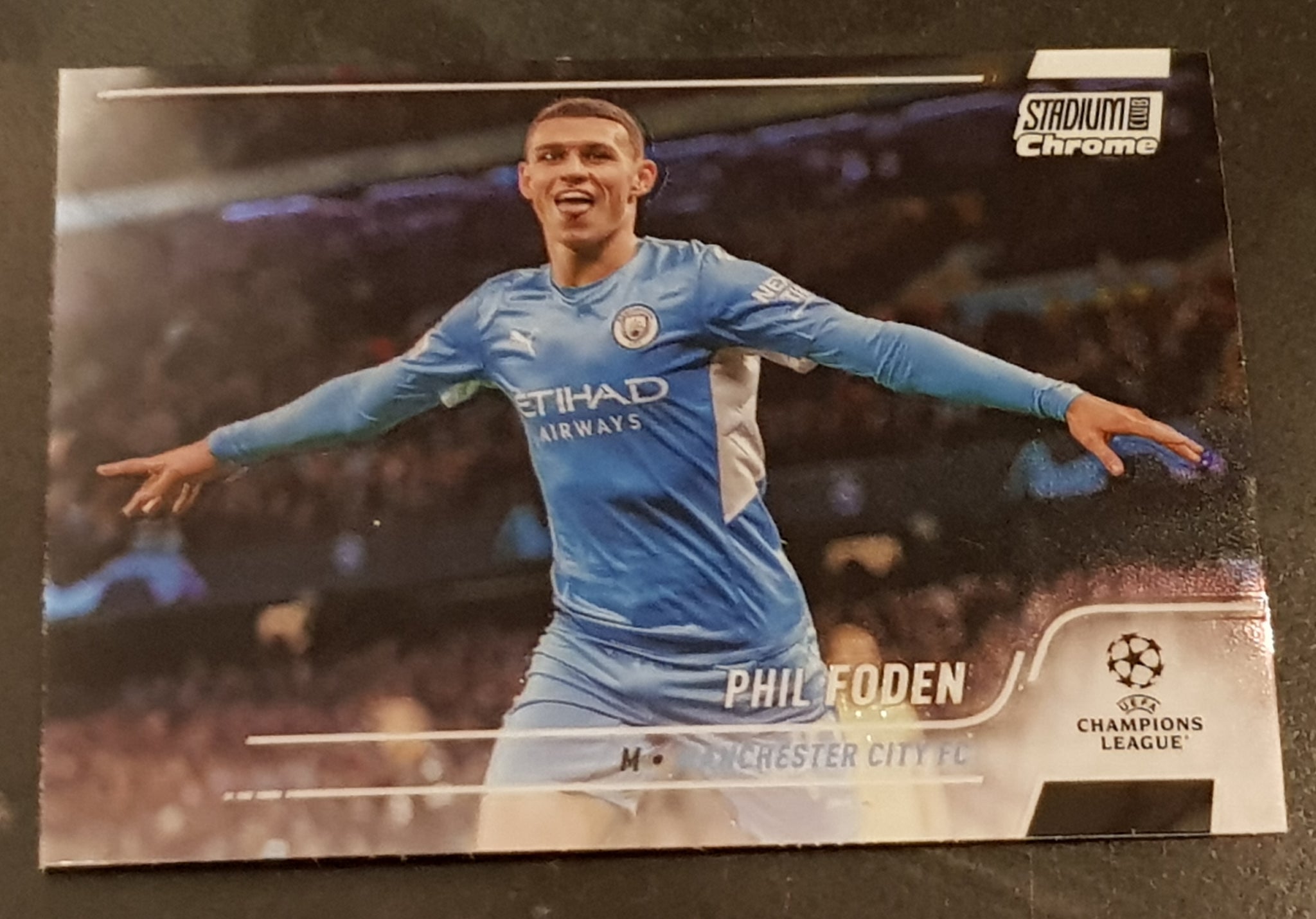 2021-22 Topps Stadium Club Chrome Champions League Phil Foden #47 Trading Card