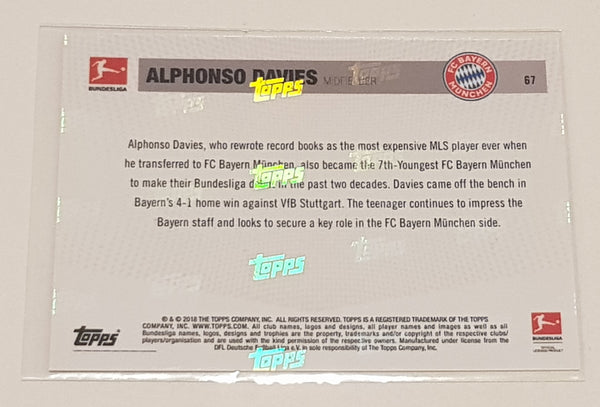 2018-19 Topps Now Bundesliga #67 Alphonso Davies Rookie Card