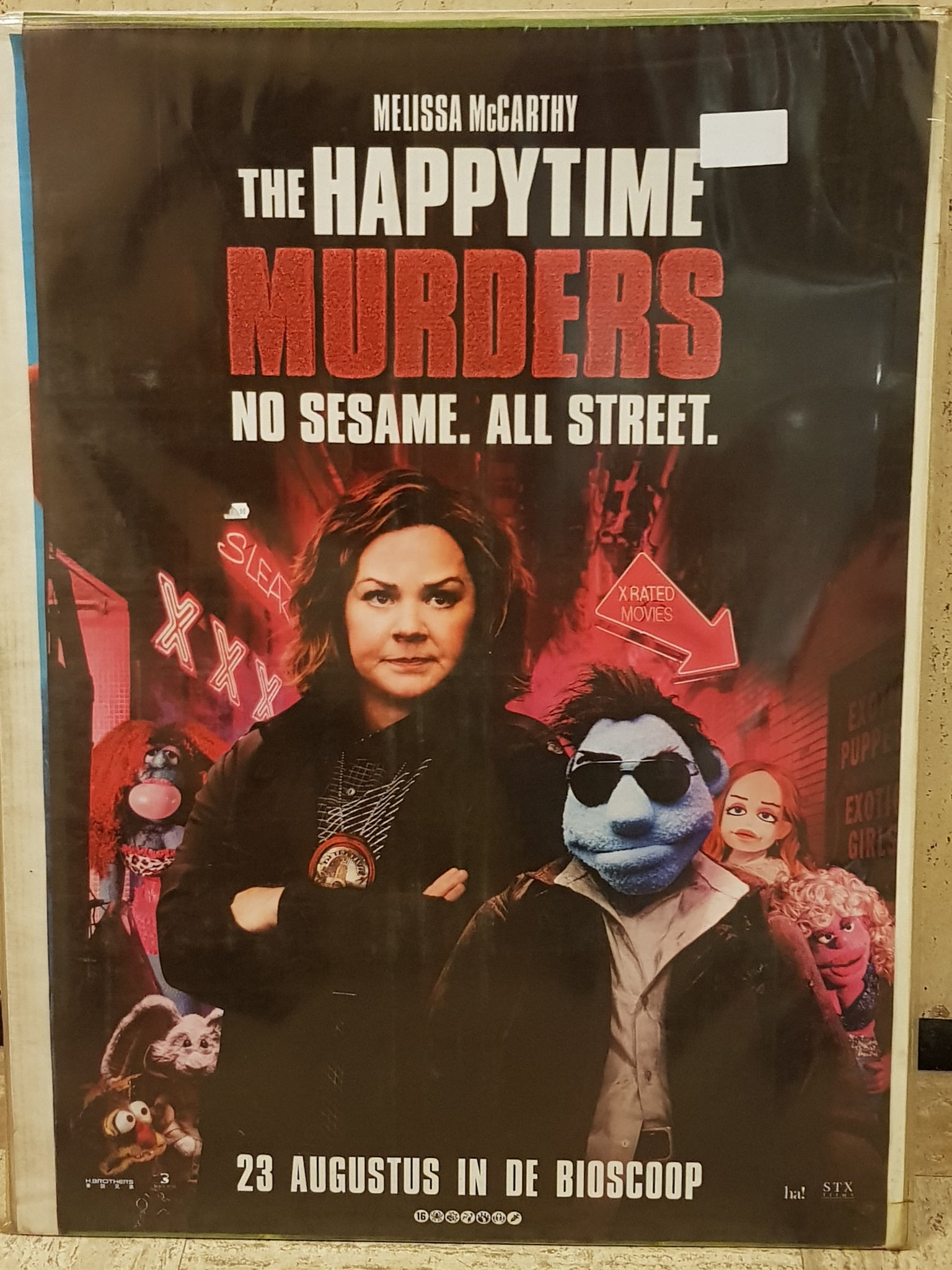 Happytime Murders 27x39" Original Dutch Movie Poster (2018)