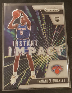 2020-21 Panini Prizm Instant Impact Immanuel Quickley #20 Rookie Card